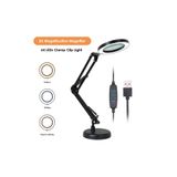 teknom Led Işıklı Masa Üstü Büyüteç Çalışma Büyüteci ii renk ayarlanabilir lamba sarı ve beyaz