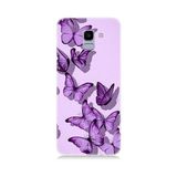 Teknomeg Samsung Galaxy J6 Uyumlu Mor Kelebekler Desenli Silikon Kılıf