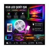 Teknomeis Winnboss WN-1161 4,5 Metre Rgb Şerit LED Seti Kumandalı Adaptörlü Smd 2835 Tek Çip Animasyonlu - 4.5mt