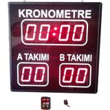Teknomerkez Halı Saha Skorbord (Scoreboard) Sistemi Kasa Ölçüsü: 60X60 cm