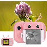 Teknomila Anında Baskı Fotoğraf Çıkaran 1080P Çocuk Fotoğraf Makinesi Hd Video Çift Kamera - Açık Pembe