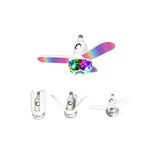 Teknomila Bluetooth Hoparlör Disko Topu Rgb Led Işıklı Renkli Işık Lamba 3 Kanatlı Kumandalı Led Lamba