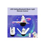Teknomila Bluetooth Hoparlör Disko Topu Rgb Led Işıklı Renkli Işık Lamba 3 Kanatlı Kumandalı