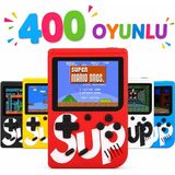 Teknomila Taşınabilir Video Oyun Konsolu 3" 400 Oyunlu Mini Atari Gameboy 2 Oyunculu - 2. Kol Oyun Konsolu - Kırmızı