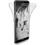 Teknomoda Huawei Mate 10 Pro 360 Derece Kılıf Silikon Şeffaf Ön Arka