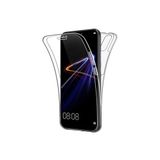 TEKNOMODA Huawei P20 Lite 360 Derece Kılıf Kristal Silikon Şeffaf Ön Arka ile uyumlu
