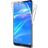 Teknomoda Huawei Y7 2019 360 Derece Kılıf Kristal Silikon Şeffaf Ön Arka