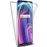 Teknomoda Oppo Realme C25Y Kılıf Şeffaf 360 Ön Arka Korumalı Silikon