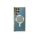 TEKNOMODA Samsun Galaxy S23 ULTRA Kılıf Kamera Lens Korumalı Renkli Magsafe Şeffaf Kapak ile uyumlu