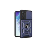 TEKNOMODA Samsung Galaxy A54 Kılıf Yüzüklü Standli Sürgülü Kamera Korumalı Tank Sert Silikon Kapak ile uyumlu