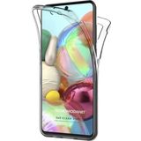 Teknomoda Samsung Galaxy A71 360 Kılıf Şeffaf Ön Arka Silikon
