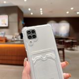 Teknomoda Samsung Galaxy M12 Kılıf Kartlıklı Anti Şok Korumalı Şeffaf Silikon Şeffaf Açık