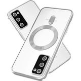 Teknomoda Samsung Galaxy S20 Fe Kılıf Kamera Lens Korumalı Renkli Magsafe Şeffaf Silikon - Gümüş