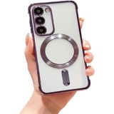 Teknomoda Samsung Galaxy S20 Fe Kılıf Kamera Lens Korumalı Renkli Magsafe Şeffaf Silikon - Mor