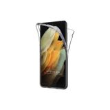 TEKNOMODA Samsung Galaxy S21 Ultra Kılıf 360 Şeffaf Ön Arka Koruma Silikon ile uyumlu
