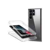 TEKNOMODA Samsung Galaxy S22 Ultra 360 Kılıf Şeffaf Ön Arka Koruma Silikon ile uyumlu