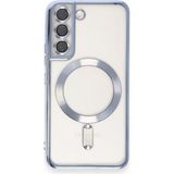 Teknomoda Samsung Galaxy S23 Kılıf Kamera Lens Korumalı Renkli Magsafe Şeffaf Kapak - Mavi