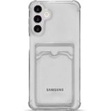 Teknomoda Samsung Galaxy S23 Plus Kılıf Kartlıklı Anti Şok Korumalı Şeffaf Silikon Füme Koyu Şeffaf