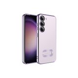 TEKNOMODA Samsung Galaxy S23 Plus Kılıf Logo Yeri Açık Kamera Lens Korumalı Renkli Kenarlı Şeffaf Silikon ile uyumlu