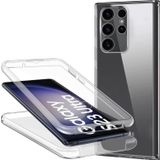 Teknomoda Samsung Galaxy S23 ULTRA Kılıf 360 Şeffaf Ön Arka Korumalı Şeffaf Silikon