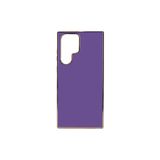 TEKNOMODA Samsung Galaxy S23 Ultra Kılıf Kenarları Gold Kamera Korumalı Renkli Pastel Silikon Derin Mor ile uyumlu