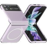 TEKNOMODA Samsung Galaxy Z Flip 4 Kılıf Magsafe Wireless Kablosuz Şarj Uyumlu Manyetik Şeffaf Kapak
