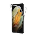 Teknomoda Samsung Uyumlu Galaxy S21 Ultra Kilif 360 Seffaf Ön Arka Koruma Silikon 498772521