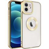 Teknomoda Tecno Pova Neo Kılıf Logo Yeri Açık Kamera Lens Korumalı Renkli Kenarlı Şeffaf Silikon - Gold