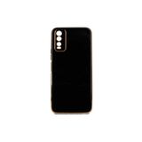 TEKNOMODA Vivo Y20 Kılıf Kenarları Gold Kamera Korumalı Renkli Pastel Silikon Siyah ile uyumlu