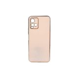 TEKNOMODA Vivo Y21S Kılıf Kenarları Gold Kamera Korumalı Renkli Pastel Silikon Rose Gold ile uyumlu