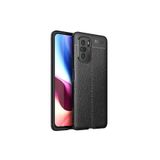 TEKNOMODA Xiaomi Poco F3 Kılıf Deri Görünümlü Slim Silikon ile uyumlu
