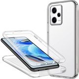 Teknomoda Xiaomi Poco X5 Pro Kılıf 360 Şeffaf Ön Arka Korumalı Şeffaf Silikon