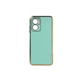 TEKNOMODA Xiaomi Redmi Note 11E Kılıf Kenarları Gold Kamera Korumalı Renkli Pastel Silikon Açık Yeşil ile uyumlu