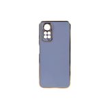 TEKNOMODA Xiaomi Redmi Note 12 4G Kılıf Kenarları Gold Kamera Korumalı Renkli Pastel Silikon Mavi Açık ile uyumlu