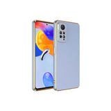 TEKNOMODA Xiaomi Redmi Note 12 Pro 4G Kılıf Kenarları Gold Kamera Korumalı Renkli Pastel Silikon Mavi Açık ile uyumlu