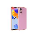 TEKNOMODA Xiaomi Redmi Note 12 Pro 4G Kılıf Kenarları Gold Kamera Korumalı Renkli Pastel Silikon Mor ile uyumlu