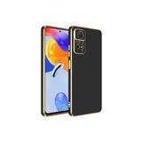 TEKNOMODA Xiaomi Redmi Note 12 Pro 4G Kılıf Kenarları Gold Kamera Korumalı Renkli Pastel Silikon Siyah ile uyumlu
