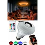 Teknonisa Gece Lambası Bluetooth Hoparlör Rgb Ledli Lamba Kumandalı Mp3 Çalar Ampul Renkli Ampul - Çok Renkli