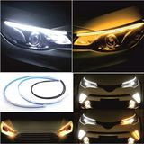 Teknopack Far Üstü Kayar LED - Audi Tip Kayar Sinyal - Gündüz LED Farı Selamlamalı Açılış Animasyonlu 60+60 cm Far