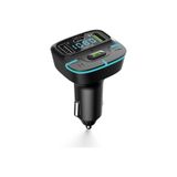 Teknoparkta Araç Fm Mp3 Transmitter Bluetooth Araç Kiti USB Type-C Hızlı Şarj Çıkışlı Çakmaklık Şarj Aleti