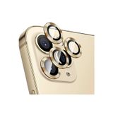 Teknoparkta Iphone 11 Pro Max Uyumlu Kamera Koruyucu Lens Mercek Metal Çerçeveli 3lü Set Gold Altın