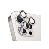 Teknoparkta Iphone 12 Pro Uyumlu Kamera Koruyucu Lens Mercek Metal Çerçeveli 3lü Set Gümüş Gri Silver