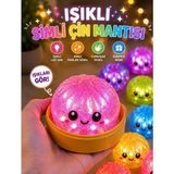 Teknoparkta Işıklı Simli Squishy Çin Mantısı (Büyük Boy) Stres Atan Yumuşacık Sıkılabilir Oyuncak - Çok Renkli