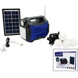 Teknoparkx 3ın1 - Solar 2in1 Sabit El Feneri - Radyo - Mp3 Bluetooth - Usb/ Tf Port - 4 Parça Ampul Kablol - Çok Renkli