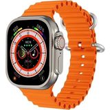 Teknoparkx 49MM Gümüş Kasa ve Turuncu Çelik Kordonlu Akıllı Saat - Nabız, Gps, Uyku Takibi Özellikli Tk - Renkli - Standart