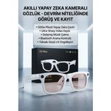 Teknoparkx Beyaz Aı Akıllı Gözlük No 19 Kameralı Bluetooth 8mp Kamera Fotoğraf Video ve Ses Kayıt Özel - Renkli