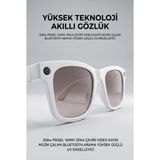 Teknoparkx Beyaz Aı Akıllı Gözlük No 26 Kameralı Bluetooth Seyahat Toplantı Içerik Çekimi Için Kame - Renkli