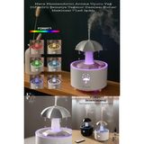 Teknoparkx Dekoratif Şemsiye Tasarımlı Soğuk Buhar Aroma Difüzörü ve Hava Nemlendirici, 7 Renkli LED Iş