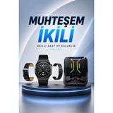 Teknoparkx Dijital Göstergeli Bluetooth Kulaklık ve Bildirim Görebilen Akıllı Saat Alarm ve Titreşim - Li - Çok Renkli