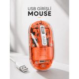 Teknoparkx Sessiz Kablosuz USB Girişli Mouse Fare Yüksek Performanslı - Lisinya - Çok Renkli